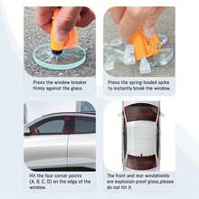 1pc New Year Car Safety Emergency Hammer, Mini Window Breaker Keychain Escape Tool, Suitable For Road Trips