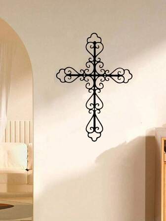 1PC Decorative Black Metal Wall Art Decor, Modern Wall Hanging Art Interior Decoration For Bathroom, Wall Mounted Iron Decoration, Used For Home Decoration Decoration Decoration