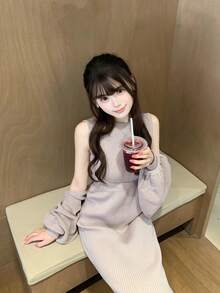 Women Long Dresses - màu hồng tím - Xem 4