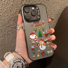 Funda de teléfono de TPU con elementos navideños y moda de carnaval, adecuada para 17 16 15 14 13 12 11, funda anti-caída. - Negro - Ver 4