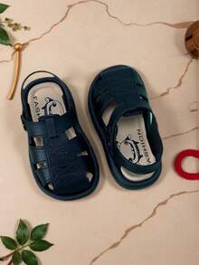 New Soft Bottom Breathable Cartoon Insoles, Lightweight Design Children's Sandals, Toddler Boys' Adorable Baby Walking Shoes, Suitable For Spring/Summer Indoor/Outdoor Wear, Can Be Used As Casual Shoes, Beach Shoes, PVC Plastic Infant Sandals - Black - View 3