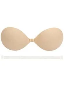 1pc Invisible Wedding Bra, Deep V-Neck, Strapless, Backless Design, Strong Adhesive, Breathable Vents, Ultra-Thin Seamless Silicone Material. Suitable For Bridal Gowns, Party Dresses, Backless Dresses, Off-The-Shoulder Dresses, Strapless Gowns, Prom Dresses, Evening Gowns, Etc. Comfortable And Skin-Friendly, Reusable, Invisible Lifting, No Visible Marks, Seamless Edge Design, Lightweight And Breathable, Suitable For Everyday Wear, And Also Suitable For Special Occasions Such As Weddings, Bridal Parties, Proms, And Banquets. Strong Adhesive, Stays In Place All Day, Lifts And Enhances The Bust Line, Invisiblely Fits Wedding Dresses, Backless Tops, Off-The-Shoulder Dresses, Etc. - 彩色 - 查看 17