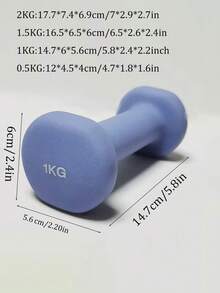 Women's Yoga Dumbbell Home Fitness Equipment, Matte Plastic Coated Dumbbell, Suitable For Strength Training, Yoga Training, Suitable For Glute Exercises, Matte Plastic Coated Dumbbell, Suitable For Strength Training, Yoga Training, Cast Iron Material, Unisex, Ideal For Home And Gym, Non-Slip Grip, Compact Weight, Enhance Muscle Strength, Multiple Sizes Available, Ideal Christmas, New Year, Valentine's Day, Back To School Gift For Fitness Enthusiasts - Multicolor - View 11