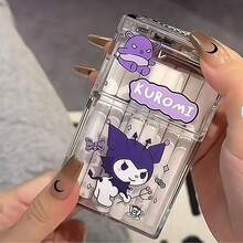 1 Sanrio For Hello Kitty Cute Cartoon Cigarette Case, Can Hold 20 Thick Cigarettes Soft And Hard Pack Universal Pressure-Resistant Cigarette Case (Not Including Lighter)