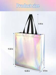 12 Bolsas Tela No Tejida Plastificada Colores Vivos Metalicos Regalos Navidad Valentin Cumpleanos - Dorado - Ver 8
