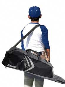 Franklin Sports JR3 Pulse Bolsa para Equipo Deportivo – Bolsa para béisbol, T-Ball y Softball – sostiene Bate, Casco y Guante - Negro - Ver 1