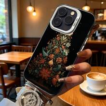 Funda de Teléfono Negra con Patrón de Pájaros y Flores para  14 Pro Max  13 Pro  Galaxy S23 Ultra S22 Plus, Regalo Ideal para Todas las Estaciones - Negro - Ver 6