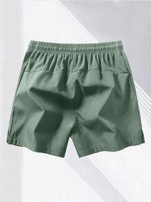 Quần short nam có dây rút ở eo và túi, thích hợp cho hoạt động ngoài trời, đi biển, thể thao mùa hè. - màu xanh lá - Xem 7
