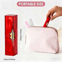 New Creative Fun Cute Lipstick Lighter - Zinc Alloy Material, Wind-Resistant Flame, And Refillable Butane System - A Must-Have For Discerning Smokers (Butane Gas Not Included) - 紅色 - 查看 3