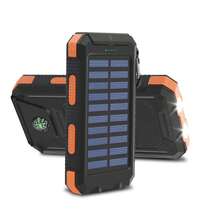 Cargador solar portátil de 2025 20000 mAh - Puertos USB/Tipo C/Micro con linterna LED y brújula, batería externa de emergencia duradera para exteriores, camping y viajes, personalizable para regalo, compatible con todos los dispositivos digitales - Multicolor - Ver 9