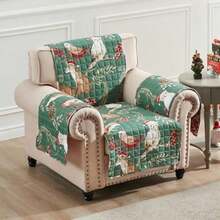 Greenland Home Willow - Funda Reversible, Protector de Muebles, sofá, día Festivo(Arm Chair Vacaciones) - Unitalla - Ver 2