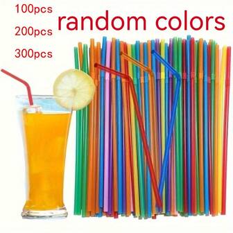 1/100pcs/300pcs Black Flexible Straws, Coffee Stirrers, Beverage Accessories, Suitable For Milkshakes, Bubble Tea, Iced Coffee, Durable Black Straws, Black Bendable Straws, Coffee Stirrers, Beverage Accessories, 0.24 Inch/0.6cm Diameter, Suitable For Kitchen, Bar, Club, Beverages, Milk, Soda, Party, Restaurant And Home Use, Essential For Back To School Season