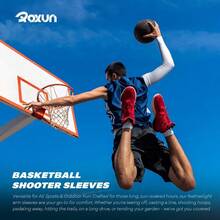 Arm Sleeves Cooling UV Sun Protection Sports Compression For Men/Women - 4 雙裝 - 黑色+白色+深灰+海軍藍 - 查看 3