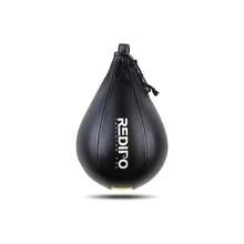 Superior Boxing Speed Bag - PU Leather Speed Punching Ball - Heavy Duty Hanging Swivel Ball Gym Muay Thai Sports Fitness - Punching Striking Speed Reflex Ball - Black(10"x7") - View 2