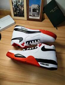 Nike Flight Legacy High-Top Retro Basketball Shoes, Red & White, Unisex