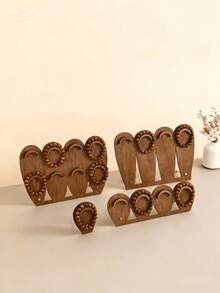 Support de présentation en bois pour bracelets, présentoir vertical pour bijoux pour bracelets, colliers, bagues, vitrine pour la présentation au détail et la diffusion en direct - Multicolore - Voir 8