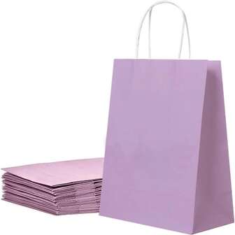 4/12pcs Purple Gift Bags, Suitable For Weddings, Bridal Showers, Birthdays, Business Shopping, Party Favors, Graduation - Colorful Paper Gift Bags For Holidays, Thanksgiving, Reunions, Parties And Various Occasions