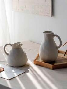 白色水罐花瓶，现代农舍风格，可用作花瓶、家居装饰、桌面摆件，适用于客厅、卧室，波西米亚风装饰 - 彩色 - 查看 6