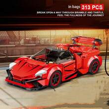 送给挚友/成年人的新年礼物:积木超级跑车——他们最爱的玩具!创意十足、趣味盎然的世界知名汽车系列微粒小型桌面拼图,适合作为家居/办公桌装饰,节日礼物,万圣节/感恩节/圣诞节礼物 - 彩色 - 查看 21