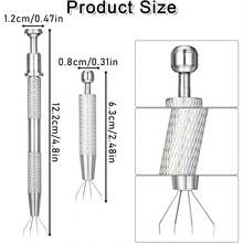 1/2pcs Jewelry Grabbing Tool, Alloy Perforated Ball Grabbing Tool, Used For Small Part Grabbers Prong Holder Professional Holder Pick-Up Tool Stainless Steel 4 Prongs Claw Tweezers Parts Beads Prong Tweezer Catcher Grabber Jewelry Making Jeweler