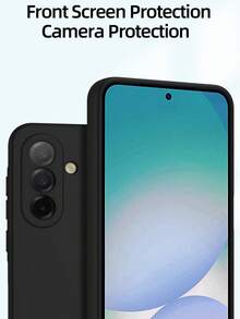 A Black Frosted Phone Case Compatible With Galaxy S26 Pro/S26 Edge/S26 Ultra/A07/A17/A55/A35/A25/A15/A16A/A05/A06/A26/A36/A56/S25/S24/S23/S21/S22, With A Soft And Comfortable Touch, Providing Anti-Slip, Sweat, And Fingerprint Resistance, As Well As Wear And Scratch Resistance. - One Piece - View 7