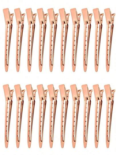20pcs Assorted Duck Clip Bantoye Anti-Rust White K-Color Metal Alligator Hair Clips With Holes, Suitable For Hairstyling, Hair Coloring, Silver Styling (Unisex), Claw Clips, Hair Clips, Head Accessories, Hair Accessories For Women, Hairpin