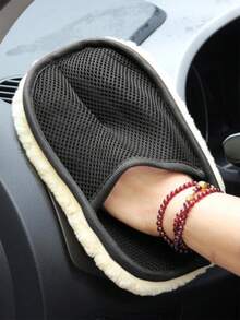 2 sztuki miękkich rękawiczek z mikrofibry do czyszczenia samochodu, delikatne i dokładne czyszczenie oraz usuwanie kurzu, idealne do konserwacji samochodu, pielęgnacji i mycia samochodów, rękawiczek do czyszczenia wnętrza samochodu - Wielokolorowe - Zobacz 6