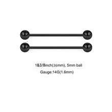 ADYJELY 2/8pcs 14G Tongue Rings 12mm-38mm G23 Titanium Hypoallergenic Nipple Nail Barbell Straight Industrial Earring ﻿18K Gold Plated Cartilage Bars With 5mm Balls Body Piercing Jewelry For Women Men - N002 - View 38