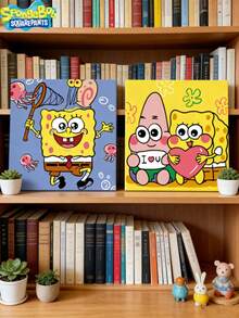 1pc SpongeBob Digital Oil Painting, DIY Cartoon Hand-Painted Coloring, Birthday Gift For Friends, Best Holiday Party Decor, Perfect Party Decoration, Home Decor, Ideal Room Decoration - Multicolor - View 6