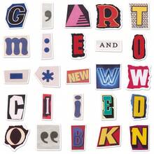 100PCS Retro English Letters Stickers Aesthetic Vinyl Stickers Decals Scrapbook, Journaling, Laptop, Bumper, Skateboard, Water Bottles, Computer, Phone - Multicolor - View 3