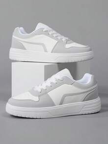 2026 Nuevos tenis casuales para mujer, zapatos de estilo callejero de moda para estudiantes, zapatos de skate ligeros - Gris - Ver 4