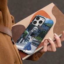 Entrega Local Estilo Anime Funda de Película Dos en Uno - Duradera, Absorbe Impactos y Protección Moderna - Compatible con iPhone 16 15 14 13 12 11 Plus Pro Max Regalo de Cumpleaños Perfecto para Amigos, Accesorio Móvil, Cubierta Elegante, Entusiastas de la Tecnología - Blanco - Ver 3