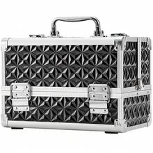 Makeup Case Make Up Box Cosmetic Case Large Makeup Organiser Box With Lockable Large Vanity Case - Black2 - View 7