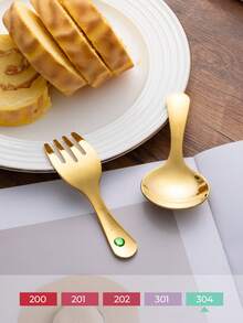 Set di posate portatile in acciaio inossidabile 3 pezzi, in acciaio inossidabile 304, posate pieghevoli con scatola di conservazione, inclusi forchetta, cucchiaio e scatola di conservazione - perfetto per ufficio, cucina, picnic, campeggio e attività all'aperto, e anche un bel regalo per le vacanze.