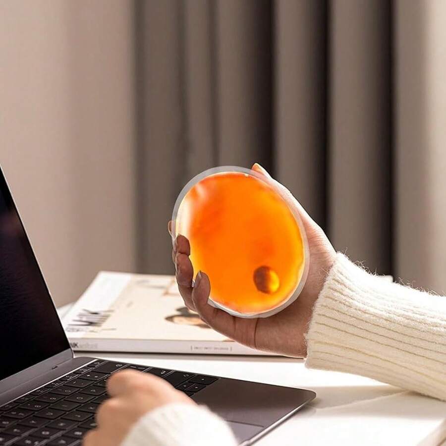 Calentadores de manos de gel: paquetes de calor instantáneo activados por cliic, bolsas de gel de PVC reutilizables |   Almohadillas térmicas de mano redondas y cuadradas para trabajar, deporte - cuadrado - Ver 1