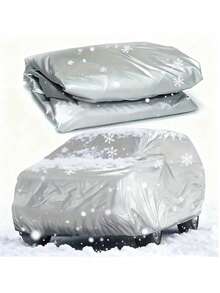 4-Season Universal Car Cover - Protects Against Snow, UV, Rain, Dust And High Temperatures, Made Of PEVA Material, 8 Size Options Available, Dust-Proof, Silver Appearance, Auto Accessories, Car Cover | Fashionable Car Cover