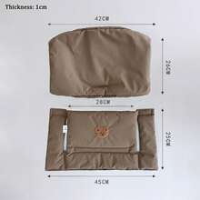 Almofada para cadeira alta de bebê com estampa de ursinho fofo (1 unidade), macia e agradável à pele, antiderrapante, removível e lavável, compatível com diversos modelos de cadeiras altas.