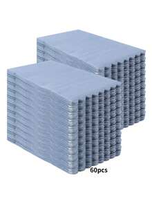 20pcs/Set, 40pcs/Set, 60pcs/Set, 80pcs/Set, 100pcs/Set, 200pcs/Set Pale Blue & Gray Wavy Scalloped Edge Thickened Soft Party Napkins, 2-Ply Soft Paper Towels, Unfolded Size 39cm X 33cm, Suitable For: Wedding, Tea Party, Birthday Party Decoration, Party Decoration, Party Supplies, Holiday Decoration, Holiday Supplies - Light Blue-gray - View 6