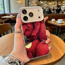 Funda de Teléfono con Patrón de Flor de Amapola Roja para Modelos de  y  Adecuada para Todas las Estaciones Opción de Regalo Ideal - Plateado - Ver 1