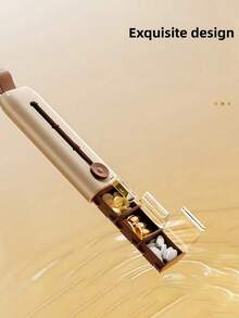 1pc Portable Pill Box, Three-Compartment Portable Pill Box, Large Capacity Pill Box, Portable Jewelry Pill Box, Portable Pill Box, Personalized Creative Gift, Pill Dispenser, Small Pill Box, Suitable For Travel Activities, Storage Bag, Pocket, Uniquely Designed Decorative Travel Organizer, Medicine Organizer - Multicolor - View 3