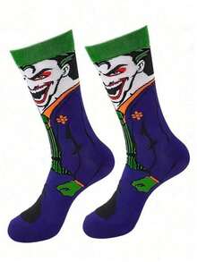 DC Comics 2Pairs Flashman Joker Super Cartoon Anime Socks Long Tube Socks For Men Christmas Halloween Novelty Funny Happy Crazy Socks - Multicolor - View 8