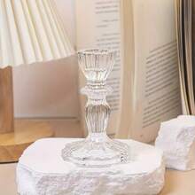 1/2/4pcs European Style Glass Hexagon Candle Holders, Multi-Color, Wedding Table Decor, Restaurant Decoration, Candle Holders For Party & Banquet - Multicolor - View 8