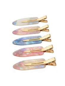 4/12/20/24/48 piezas Pinzas para el cabello sin arrugas, pinzas de cocodrilo sin costuras, adecuadas para peinados, maquillaje, salón, DIY - secciones, ondas, flequillo, set de caja de regalo (negro/rosa/blanco), accesorios para el cabello