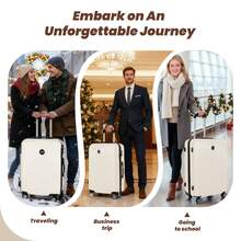 YSTYLE 3/5 Piece Hardside Luggage Set (12, 18, 20, 24, 28 Inch), With Scratch-Resistant And Impact-Resistant ABS Shells, Spacious Design And Four 360-Degree Spinner Wheels