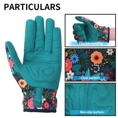 1 Pair Gardening Weeding Working Gloves, Leather Garden Glove For Women Men Thorn Proof No Stab For Digging, Planting,Pruning
