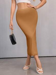 修身时尚长裙塑身内衬裙显瘦显瘦内衣裙日常外穿衬裙（轻度塑形）