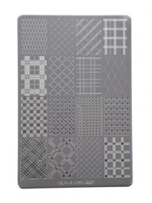XEIJAYI 1pc Nail Art Stamping Plate, Professional Metal Stamp Plate For Home & Salon Use, Easy DIY Nail Design Tool With Oriental Patterns - Bạc - Xem 6