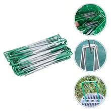 10pcs/20pcs Stainless Steel U-Shaped Garden Pegs, Designed For Reusable, Smooth Surface And Corrosion Resistant, Easy To Use, Suitable For Setting Up Camping Tents, Improving Yard Lawns And Meeting Various Site Requirements. These Pegs Can Also Be Used For Gardening Weeding And Landscaping. - Multicolor - View 4