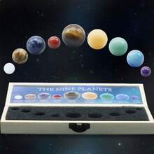 Natural Crystal Raw Stones & Solar System Crystal Balls Set – Perfect Gift For Children's Day - Planetary Box - View 1