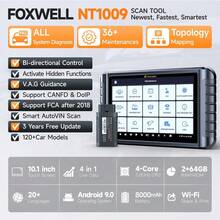 FOXWELL NT1009 10.1 Inch Big Tablet Obd2 Scanner, DIY Fix Throwing Codes, Topology Mapping Diagnostic Tool, Bidirectional Active Test & ECU Coding, DIY Fix Throwing Codes, All System Check Engine Light, Code Reader Scan Tool With 36+Services, Professional Mechanic Tool, No-Brainer Buy Garage Gift For Car Lovers, Dad, Husband, Boyfriend - NT1009 - View 11